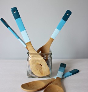 paint dipped utensils